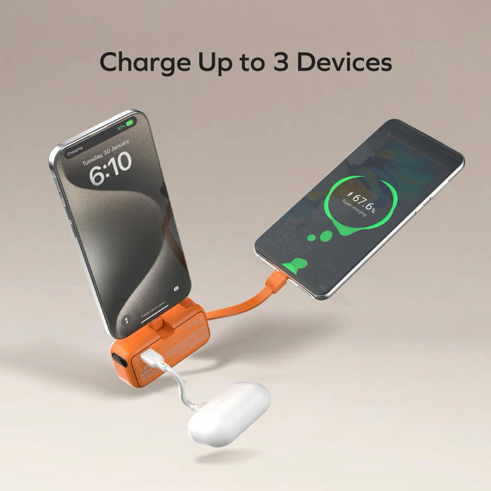 แบตเตอรี่สำรอง Momax 1-Power Mini 3-in-1 ความจุ 5000mAh (USB-C) สี Black