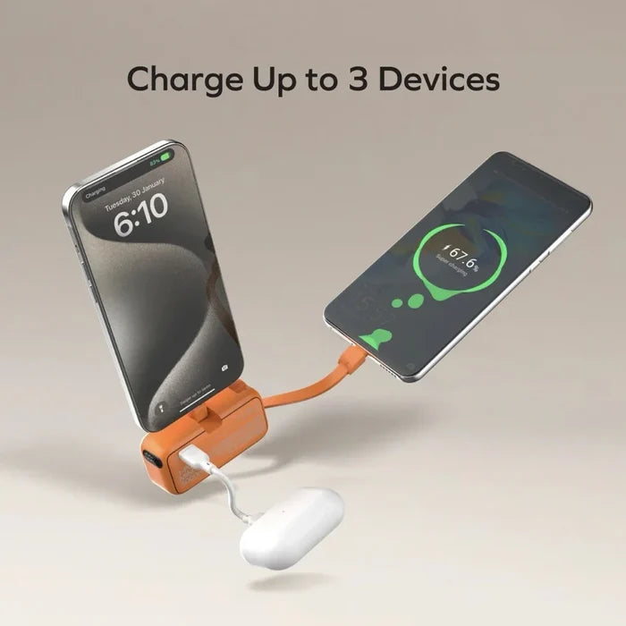 แบตเตอรี่สำรอง Momax 1-Power Mini 3-in-1 ความจุ 5000mAh (USB-C) สี White