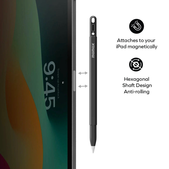 Stylus Pen Momax Mag Link Pop Magnetic active สีดำ ใช้กับ iPad รุ่นใหม่