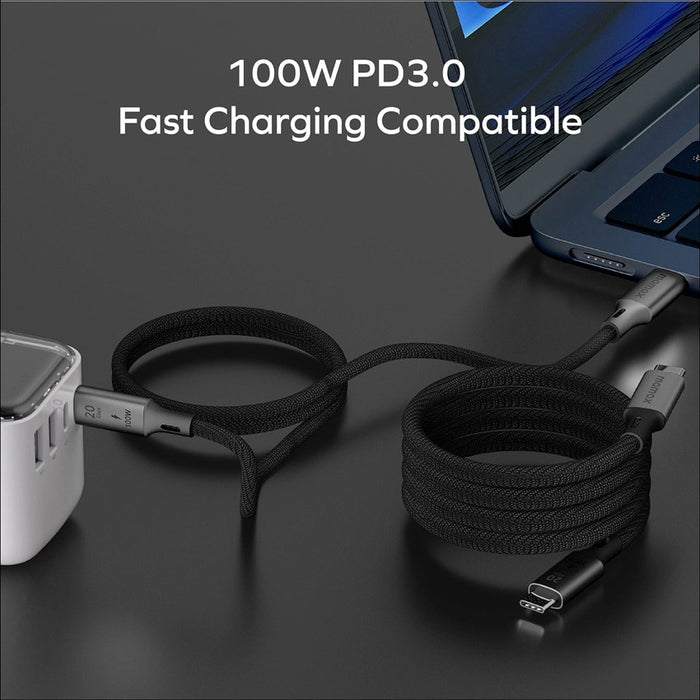สายชาร์จ Mag Link USB-C to USB-C สี Black ยาว 1 เมตร ชาร์จเร็ว 100 วัตต์ แบรนด์ MOMAX