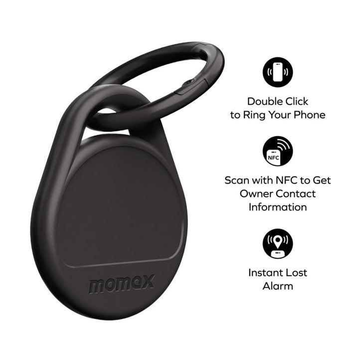 อุปกรณ์ติดตาม Momax Pinpop Duo Find My Locator สี Black