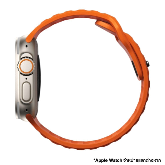 NOMAD Sport Band FKM for Apple Watch 45 Orange - Black Hardware