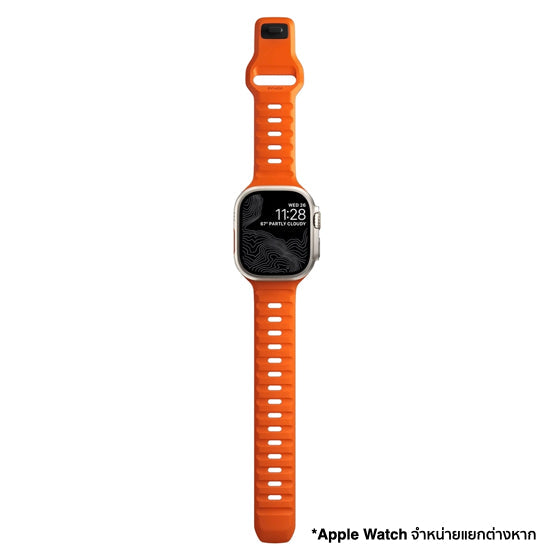 NOMAD Sport Band FKM for Apple Watch 45 Orange - Black Hardware