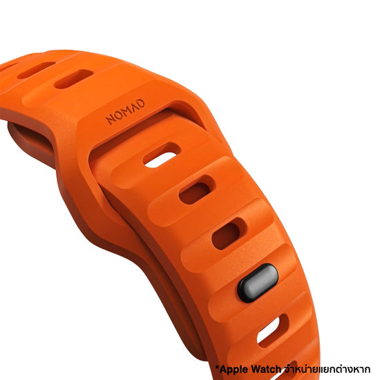 NOMAD Sport Band FKM for Apple Watch 45 Orange - Black Hardware