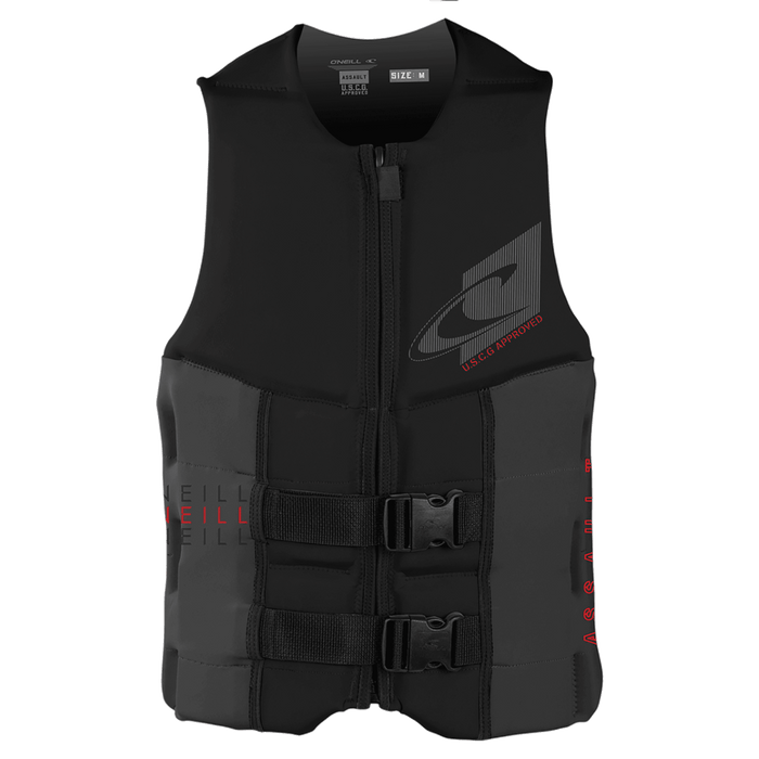 O'Neill Assault FZ USCG Vest in Black/Graphite 2021 - BoardCo