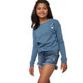 O'Neill Girls Smize Long Sleeve Tee in China Blue - BoardCo
