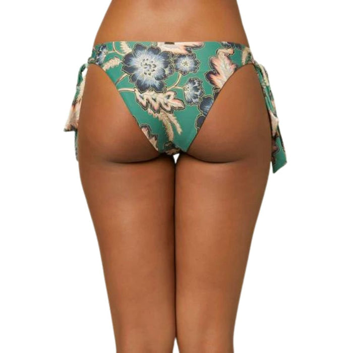 O'Neill Maho Westerly Floral Tie Side Bikini Bottoms in Green - BoardCo
