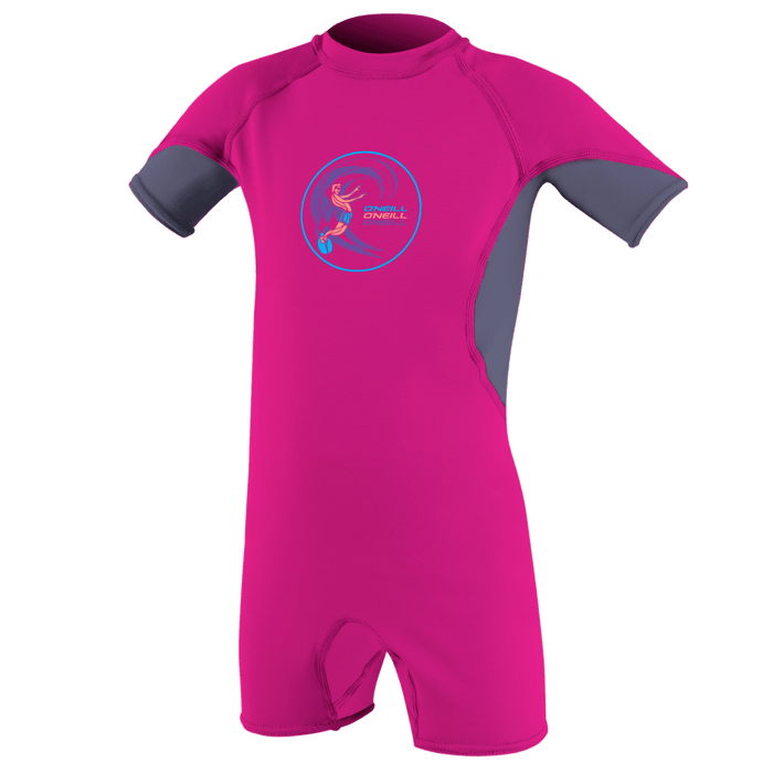 O'Neill Ozone Toddler S/S Spring Wetsuit in Berry/Dusk/White