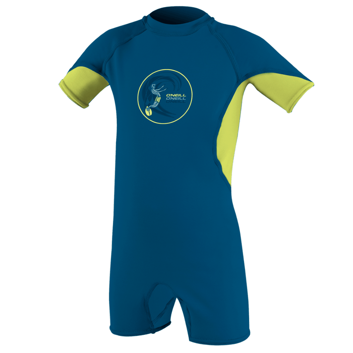 O'Neill Ozone Toddler S/S Spring Wetsuit in Blue/Lime/White - BoardCo