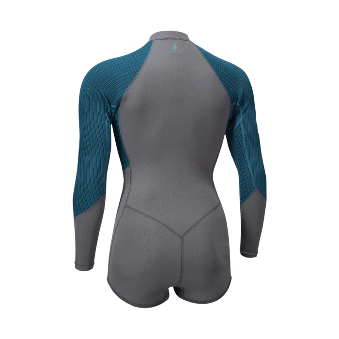 O'Neill Women's Blueprint FZ L/S Surf Suit in Graphite/Blue Haze - BoardCo