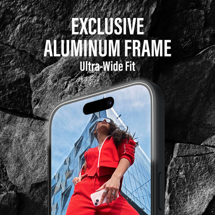 กรอบอะลูมิเนียมป้องกันหน้าจอ Panzerglass Ultra Wide Fit for iPhone 16 Pro Max