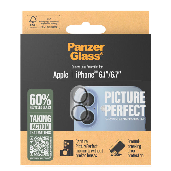 ฟิล์มกระจกกันรอยเลนส์กล้อง PicturePerfect สำหรับ iPhone 16 และ iPhone 16 Plus