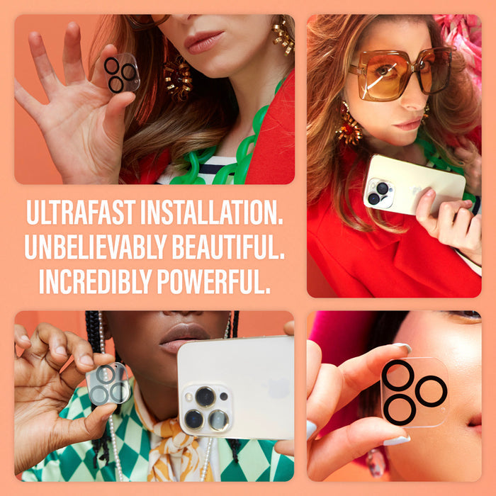 ฟิล์มกระจกกันรอยเลนส์กล้อง PicturePerfect สำหรับ iPhone 16 และ iPhone 16 Plus