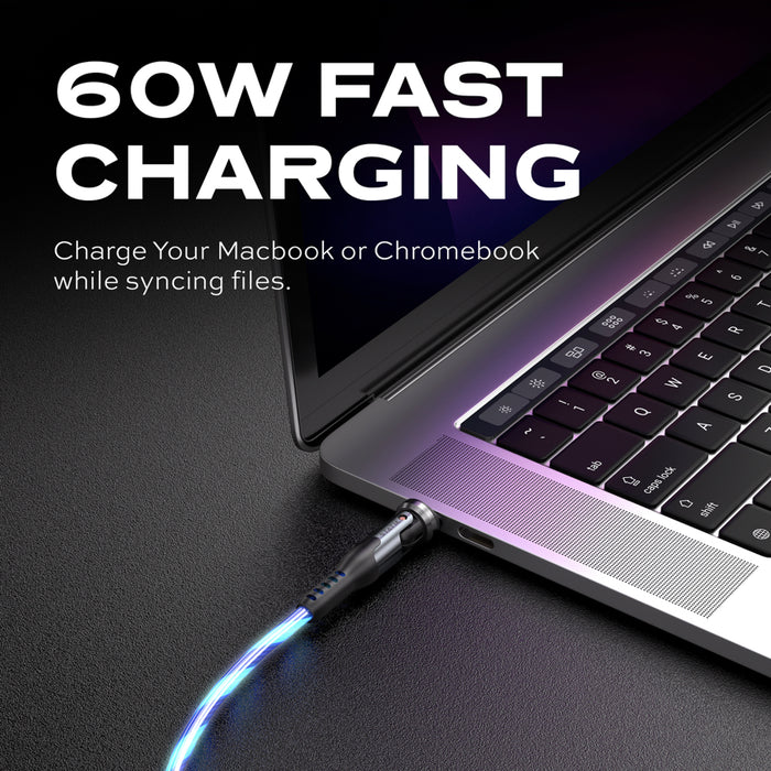 สายชาร์จ PowerPivot, Glowing LED, USB-C to USB-C ความยาว 2 เมตร