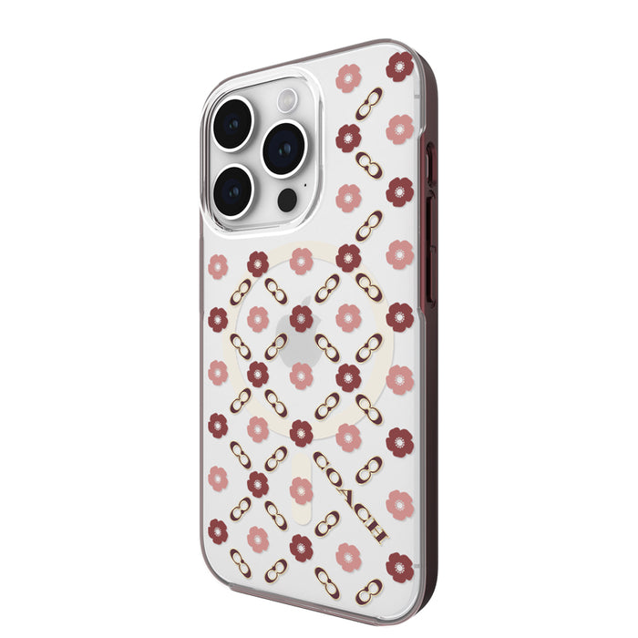 เคสกันกระแทก Coach Protective สำหรับ iPhone 15 Pro สี Branded Tea Rose