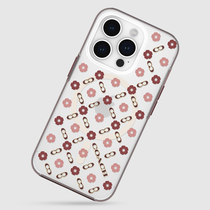 เคสกันกระแทก Coach Protective สำหรับ iPhone 15 Pro สี Branded Tea Rose