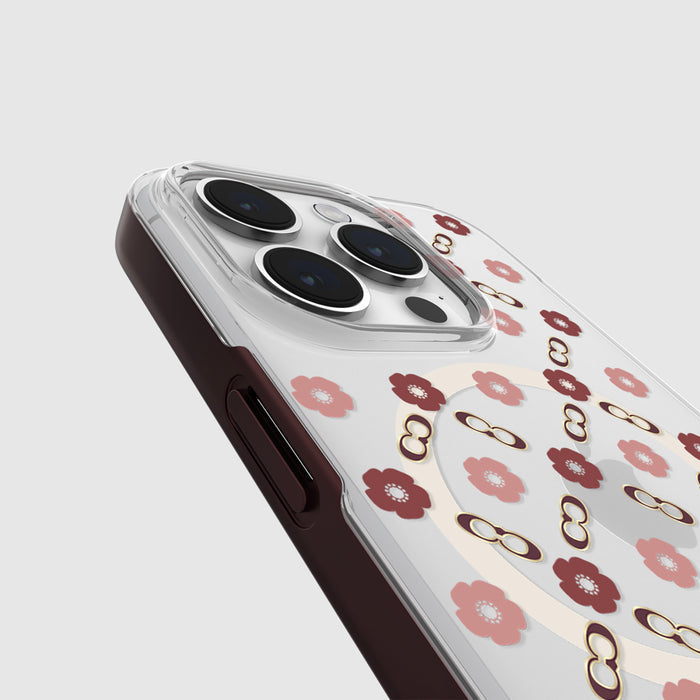 เคสกันกระแทก Coach Protective สำหรับ iPhone 15 Pro สี Branded Tea Rose