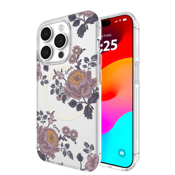 COACH Protective Case Mag for iPhone 15 Pro - Moody Floral