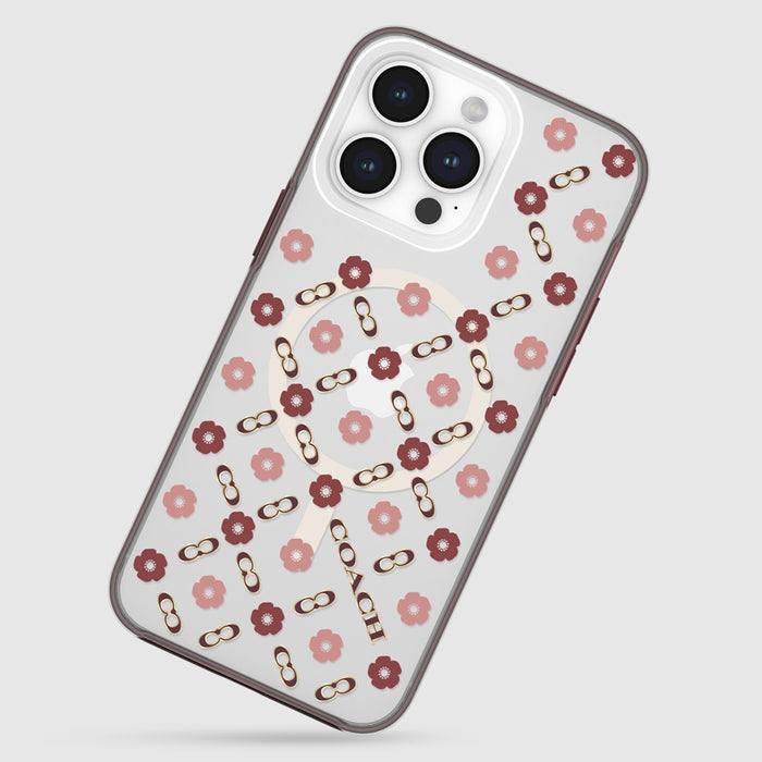 Coach Protective Case Mag for iPhone 15 Pro Max - Branded Tea Rose