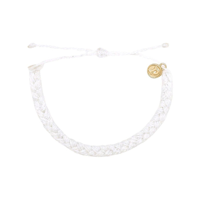 Pura Vida Braided Bracelet White - BoardCo