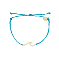 Pura Vida Hammered Wave Gold Bracelet in Pacific Blue - BoardCo