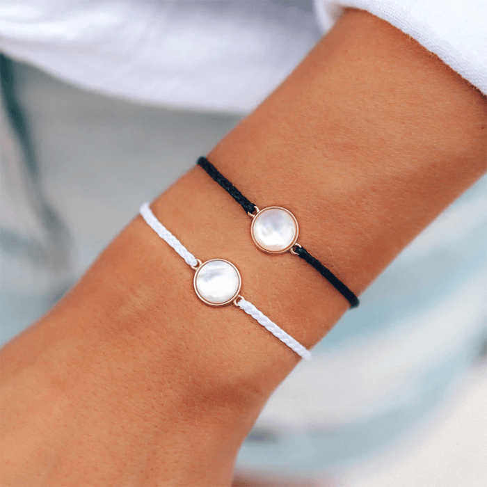 Pura Vida Mother of Pearl Bracelet in Black - BoardCo