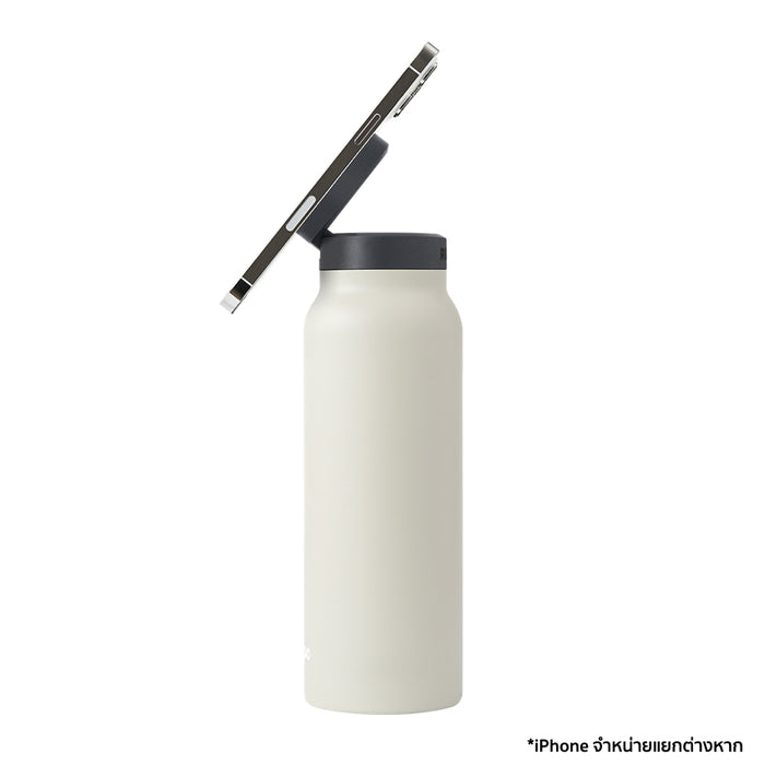 ขวดนํ้า Ringo Bottle ขนาด 710 มล. พร้อมที่วางโทรศัพท์มือถือ สี Ivory
