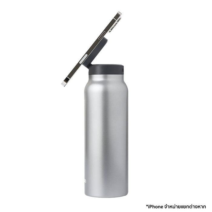 ขวดนํ้า Ringo Bottle ขนาด 710 มล. พร้อมที่วางโทรศัพท์มือถือ สี Stainless Steel