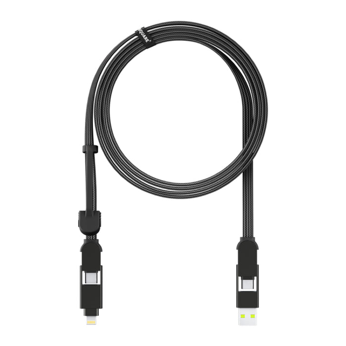 สายชาร์จ InCharge XL - Black ยาว 2 เมตร แบรนด์ ROLLING SQUARE
