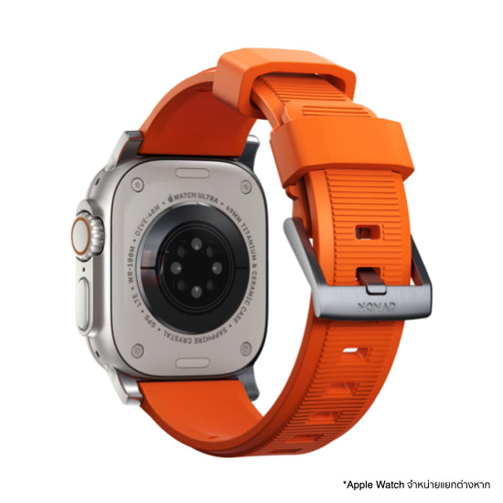 สายนาฬิกา Rugged Strap สำหรับ Apple Watch 45mm/42mm สี Orange Silver Hardware