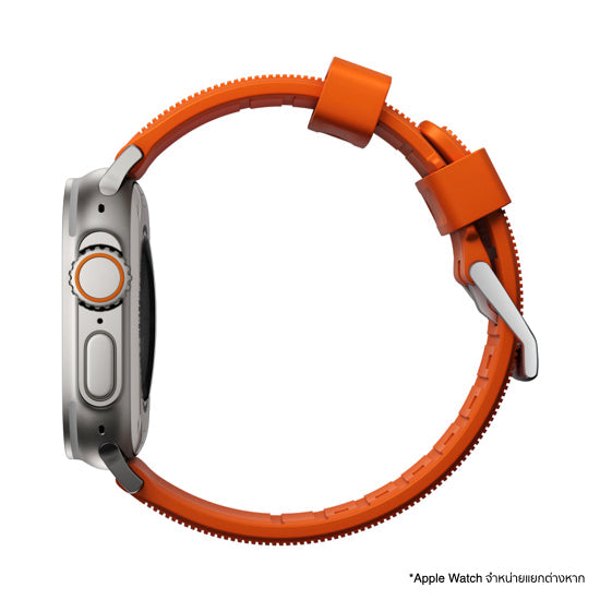 สายนาฬิกา Rugged Strap สำหรับ Apple Watch 45mm/42mm สี Orange Silver Hardware