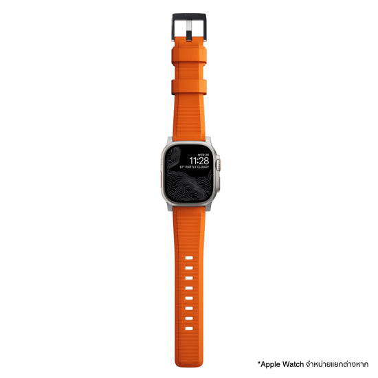 สายนาฬิกา Rugged Strap สำหรับ Apple Watch 45mm/42mm สี Orange Silver Hardware
