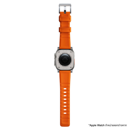 สายนาฬิกา Rugged Strap สำหรับ Apple Watch 45mm/42mm สี Orange Silver Hardware