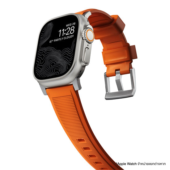 สายนาฬิกา Rugged Strap สำหรับ Apple Watch 45mm/42mm สี Orange Silver Hardware