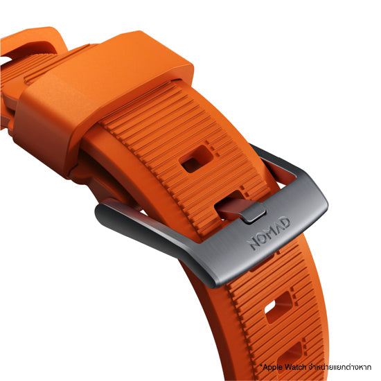 สายนาฬิกา Rugged Strap สำหรับ Apple Watch 45mm/42mm สี Orange Silver Hardware