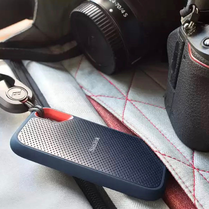 อุปกรณ์จัดเก็บข้อมูล Extreme Portable SSD E61 - Black ความเร็วในการอ่านสูงสุด 1,050 MB/s แบรนด์ SANDISK