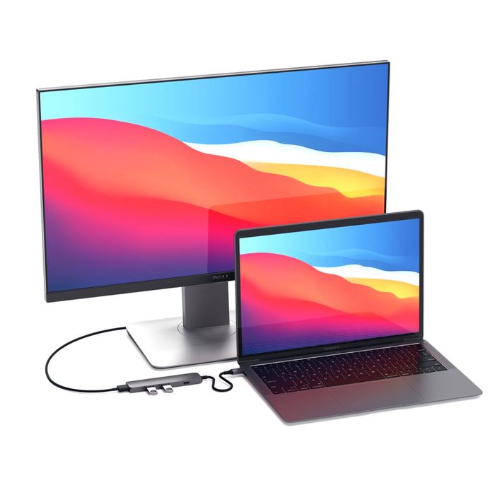 อะแดปเตอร์มัลติพอร์ต Satechi Slim Type-C MultiPort Adapter สี Space Gray