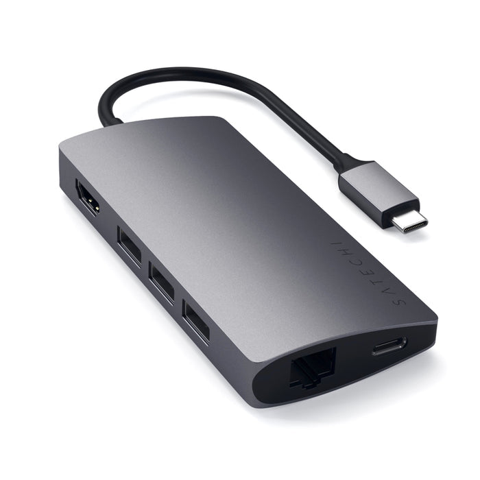 อะแดปเตอร์มัลติพอร์ต Satechi Type-C MultiPort Ethernet V2 สี Space Gray
