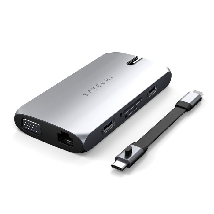 อะแดปเตอร์มัลติพอร์ต Satechi USB-C On the Go สี Space Gray