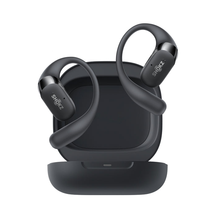 หูฟังไร้สาย OpenFit 2+ สี Black สัมผัสเสียงเบสที่หนักแน่น เสียงกลาง และ เสียงแหลมที่คมชัด จากแบรนด์ SHOKZ