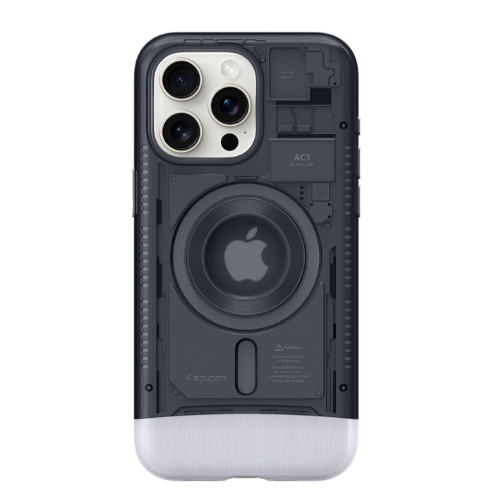 เคสกันกระแทก SPIGEN Classic C1 MagFit for iPhone 15 Pro - Graphite