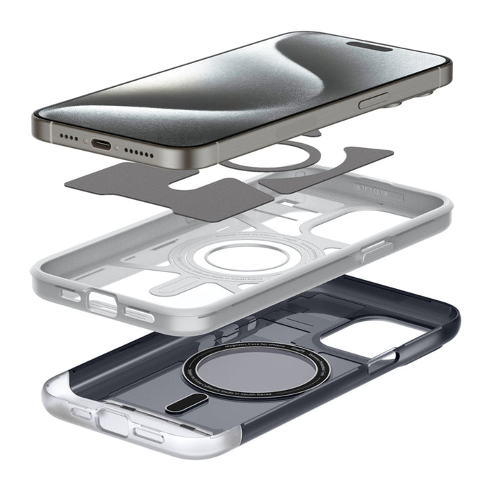 เคสกันกระแทก SPIGEN Classic C1 MagFit for iPhone 15 Pro Max - Graphite