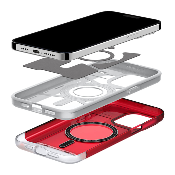 เคสกันกระแทก SPIGEN Classic C1 MagFit for iPhone 15 Pro Max - Ruby