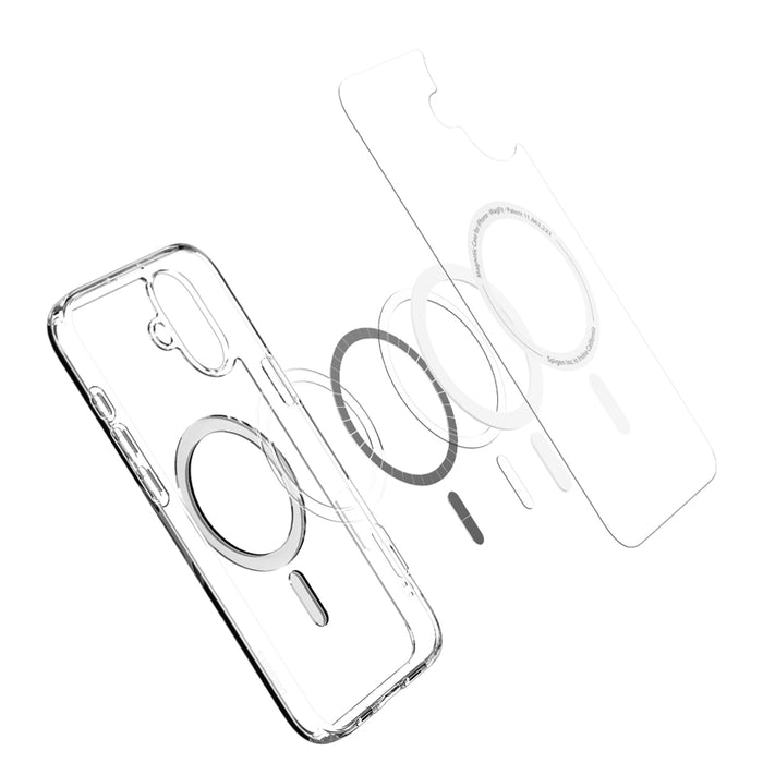 เคสกันกระแทก Spigen Crystal Hybrid Magfit สำหรับ iPhone 16 Plus สี White