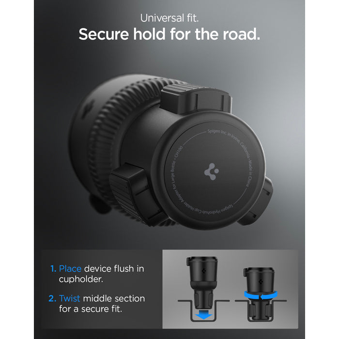 ที่ใส่ขวดนํ้า Spigen Hydrohub แบบ 2 in 1 สี Black สำหรับรถยนต์