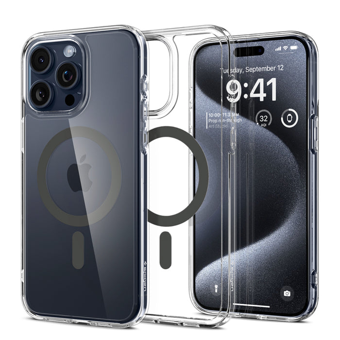 เคสกันกระแทก Spigen Ultra Hybrid MagFit สำหรับ iPhone 15 Pro สี Graphite