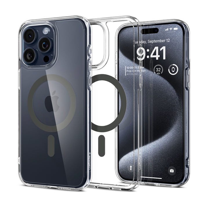 เคสกันกระแทก Spigen Ultra Hybrid MagFit สำหรับ iPhone 15 Pro Max สี Graphite