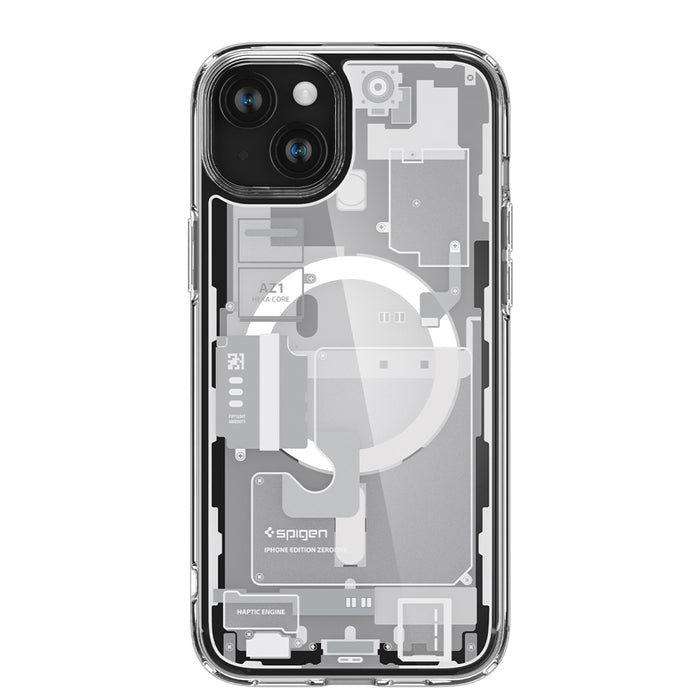 เคสใส Spigen Ultra Hybrid MagFit Zero One สำหรับ iPhone 15 สี Zero One White