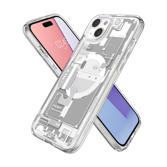 เคสใส Spigen Ultra Hybrid MagFit Zero One สำหรับ iPhone 15 สี Zero One White