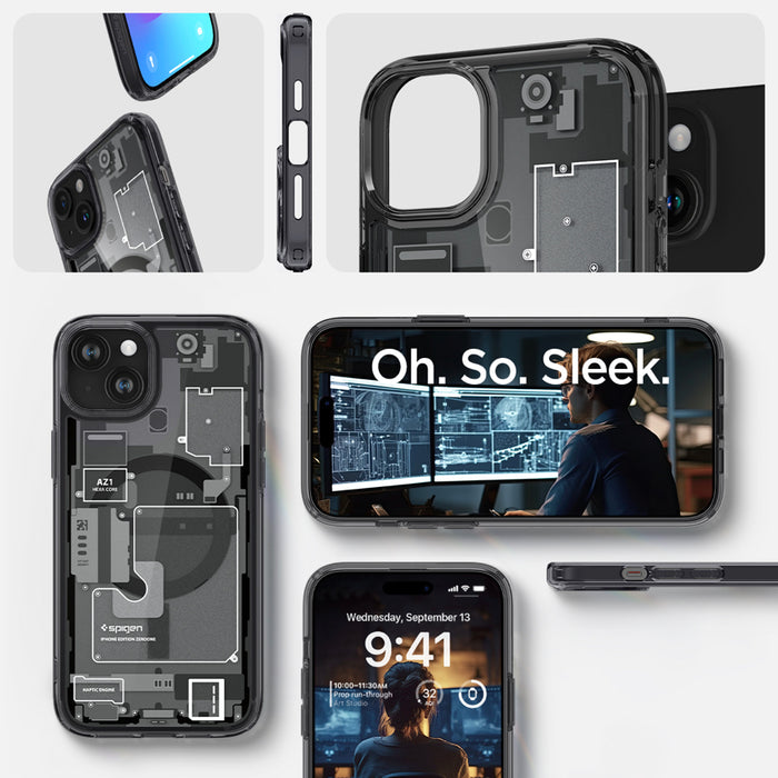 เคสใส Spigen Ultra Hybrid MagFit Zero One สำหรับ iPhone 15 สี Zero One